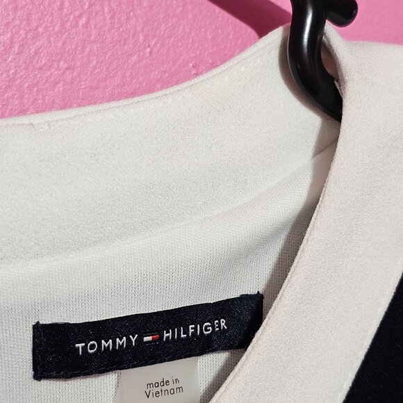 Tommy Hilfiger Sz 6 Sleeveless Pants Jumper Navy White Trim Classic Minimal - Picture 7 of 16